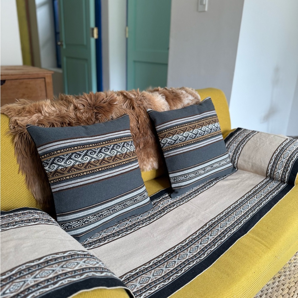 Quechua Patterned Alpaca Throw Pillow Case Set